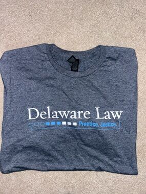 Gildan Heather Navy Delaware Law Short Sleeve T-Shirt
